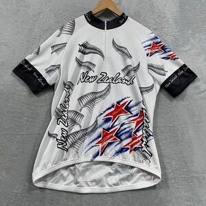 Ultimo Cycling Jersey Mens 3XL New‎ Zealand Black White 1/4 Zip Mountain Bike